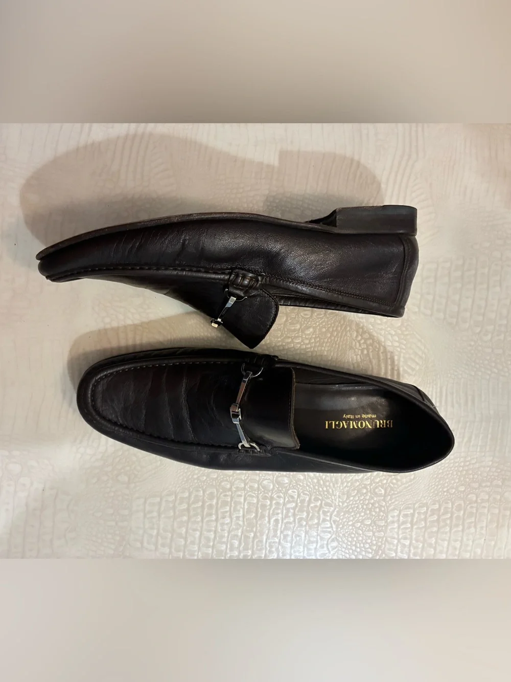 Brunomagli   Leather Bit Loafers for Men